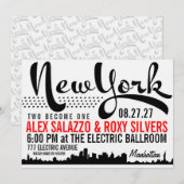 NEW YORK Destination Invitation Kaart (Voorkant / Achterkant)