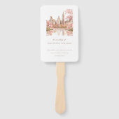 New York Destination Wedding program Handwaaier (Voorkant)