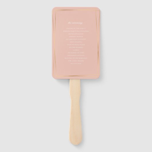 New York Destination Wedding program Handwaaier (Achterkant)