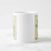 New York Doodle Poster Grote Koffiekop (Voorkant)