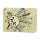 New York Doodle Poster Magneet (Horizontaal)