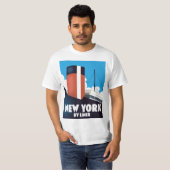 New York door lijnboot T-shirt (Voorkant volledig)