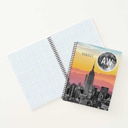 New York Dream Monogrammed Moon Notitieboek (Binnen)