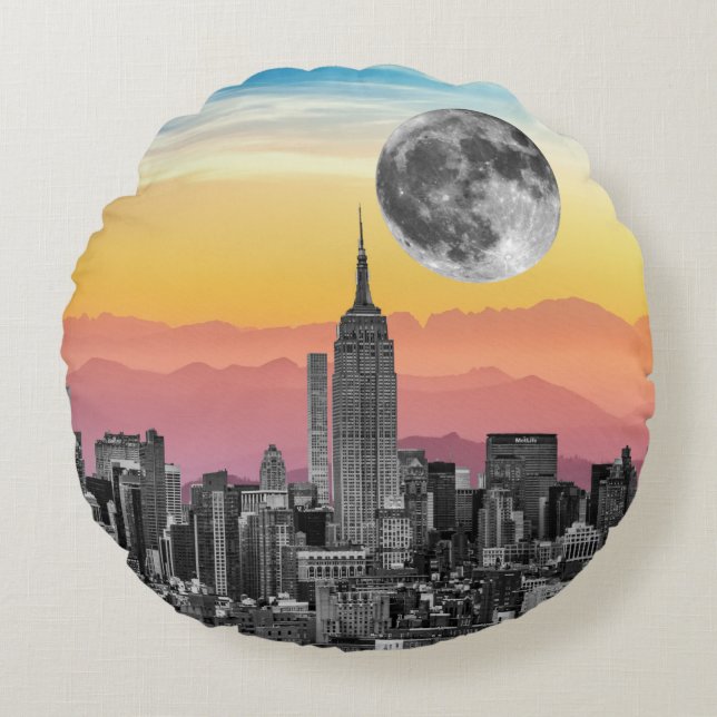New York Dream Rond Kussen (Voorkant)