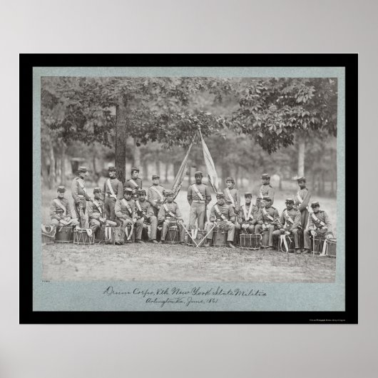 New York Drum Corps in Arlington, VA 1861 Poster (Voorkant)