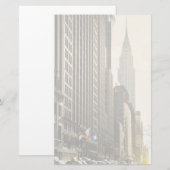 New York, E 42 St en Chrysler Building Briefpapier (Voorkant / Achterkant)