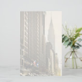 New York, E 42 St en Chrysler Building Briefpapier (Staand voorkant)