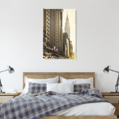 New York, E 42 St en Chrysler Building Canvas Afdruk (Insitu (Slaapkamer))