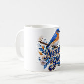 New York Eastern Bluebird Botanisch Koffiemok (Voorkant links)