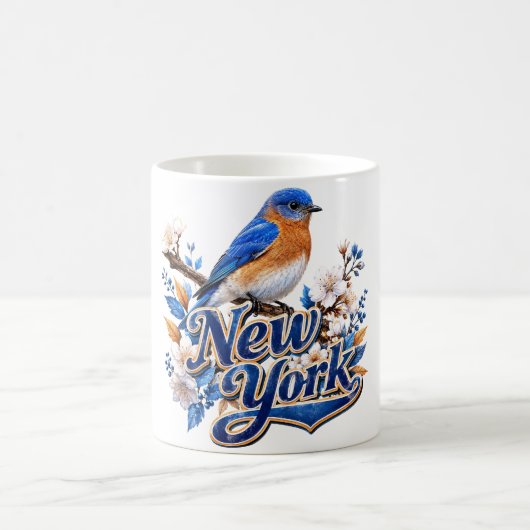 New York Eastern Bluebird Botanisch Koffiemok (Center)