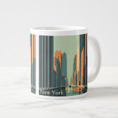New York - Een Vintage Ode Grote Koffiekop (Voorkant rechts)
