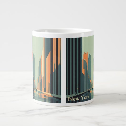 New York - Een Vintage Ode Grote Koffiekop (Voorkant)