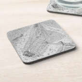 New York: El Train, C1878 Bier Onderzetter (Linkerzijde)