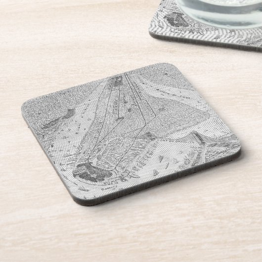 New York: El Train, C1878 Bier Onderzetter (Linkerzijde)