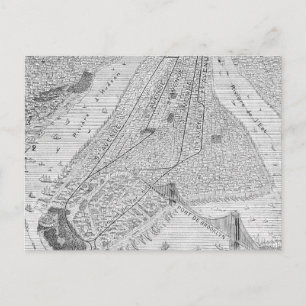 New York: El Train, C1878 Briefkaart