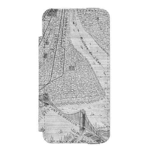 New York: El Train, C1878 Incipio iPhone Portemonnee Hoesje (Voorkant Agenda)