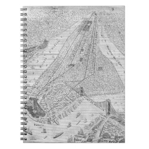 New York: El Train, C1878 Notitieboek