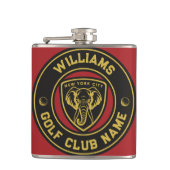 New York Elephant Golf Club Speler Naam Heupfles (Voorkant)