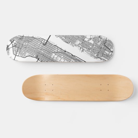 New York | Elke Stadsplattegrond Persoonlijk Skateboard (Horizontaal)