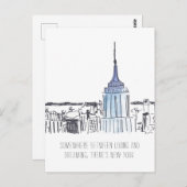 New York Empire State Building Briefkaart (Voorkant / Achterkant)