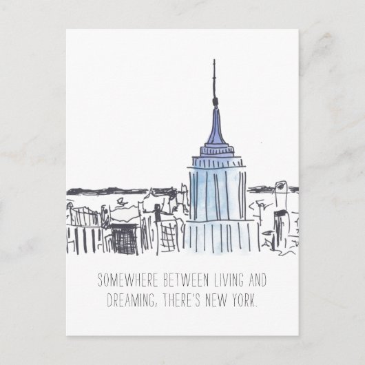 New York Empire State Building Briefkaart (Voorkant)