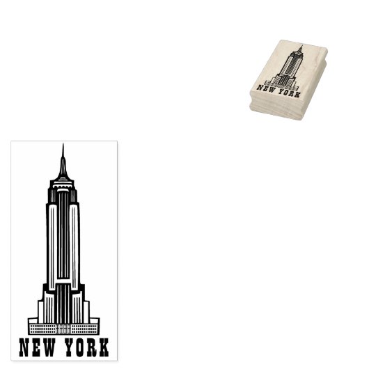 New York Empire State Building Rubber Stamp Rubberstempel (Gestempeld)