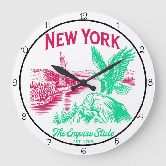 New York Empire State Eagle Grote Klok (Voorkant)