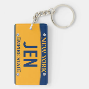 New York Empire State License Bord Art Custom JEN Sleutelhanger