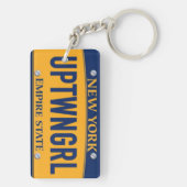 New York Empire State License Bord Art Custom Key Sleutelhanger (achterkant)