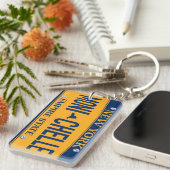 New York Empire State License Bord Art Custom Key Sleutelhanger (Voorkant Rechts)
