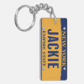 New York Empire State License Bord Art Custom Sleutelhanger (Voorkant Links)