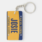 New York Empire State License Bord Art Custom Sleutelhanger (achterkant)