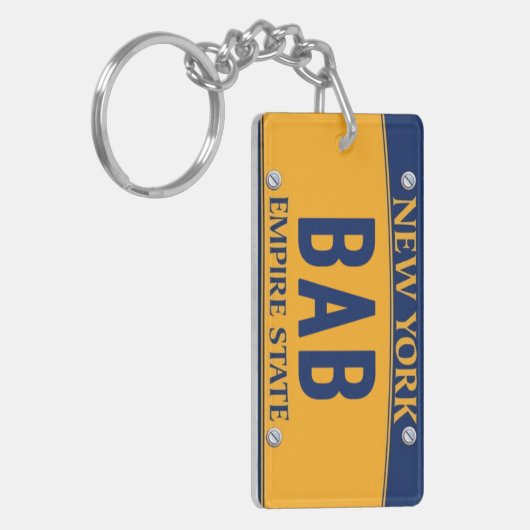 New York Empire State License Bord Art Custom Sleutelhanger (Voorkant Links)