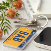 New York Empire State License Bord Art Custom Sleutelhanger (Voorkant Rechts)