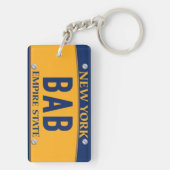 New York Empire State License Bord Art Custom Sleutelhanger (achterkant)