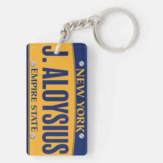 New York Empire State License Bord Art Custom Sleutelhanger (achterkant)