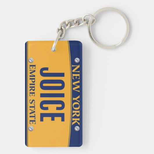 New York Empire State License Bord Art Custom Sleutelhanger (achterkant)