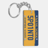 New York Empire State License Bord Art Custom Sleutelhanger (Voorkant Links)