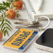 New York Empire State License Bord Art Custom Sleutelhanger (Voorkant Rechts)