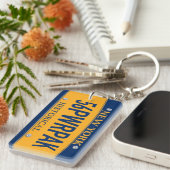 New York Empire State License Bord Art Custom Sleutelhanger (Voorkant Rechts)