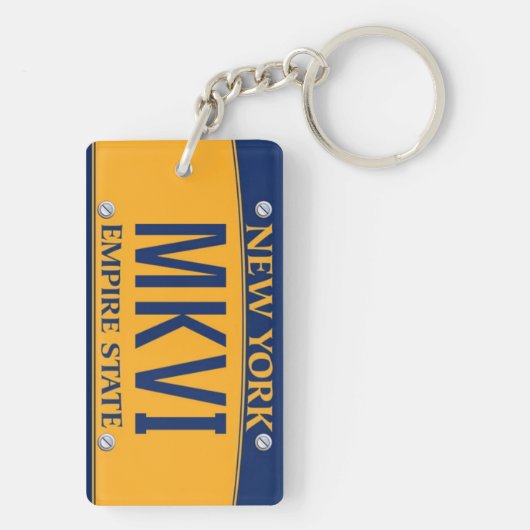 New York Empire State License Bord Sleutelhanger M (achterkant)