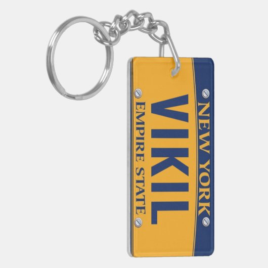 New York Empire State License Bord Sleutelhanger V (Voorkant Links)