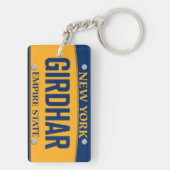 New York Empire State License Bord Sleutelhanger V (achterkant)
