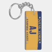 New York Empire State License Plate Art Custom Sleutelhanger (Voorkant Links)