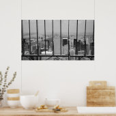 New York en Central Park Black & White Poster (Keuken)