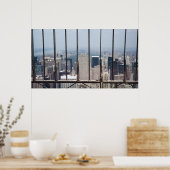New York en Central Park van Empire State Bldg. Poster (Keuken)