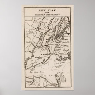 New York en New Jersey Poster