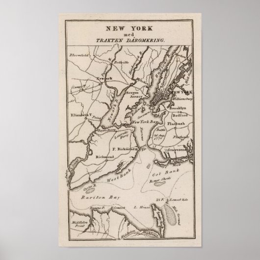 New York en New Jersey Poster (Voorkant)
