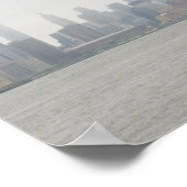 New York en New Jersey Skyline in de Fog Poster (Hoek)