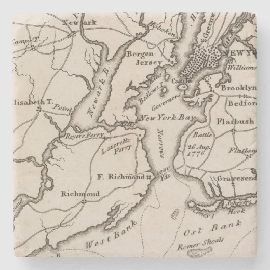 New York en New Jersey Stenen Onderzetter (Voorkant)